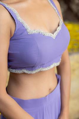 Voilet Georgette Lehenga Choli For Women 5