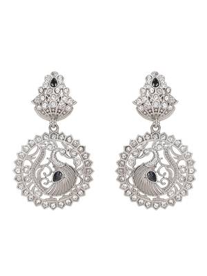 Antique silver peacock necklace set with intricate filigree work 5