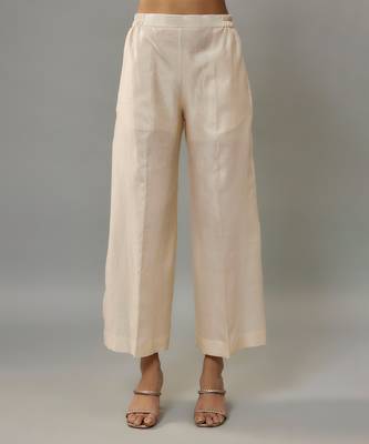 Maeve ivory hand woven chanderi co-ord set with pearl embroidery 5