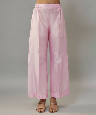 Kaena powder pink hand woven chanderi co-ord set with pearl embroidery 5