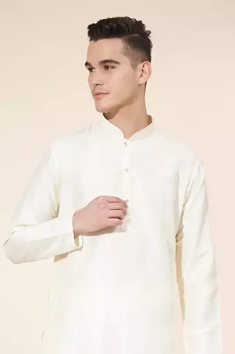 Embroidered kurta pajama for men