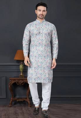 Embroidered kurta pajama for men 1