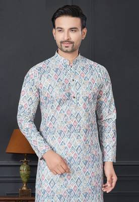 Embroidered kurta pajama for men 2