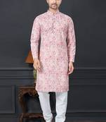 Embroidered kurta pajama for men