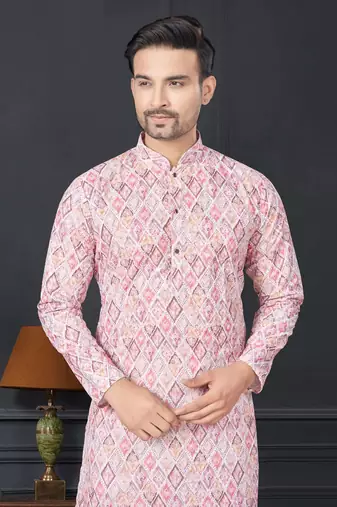 Embroidered kurta pajama for men