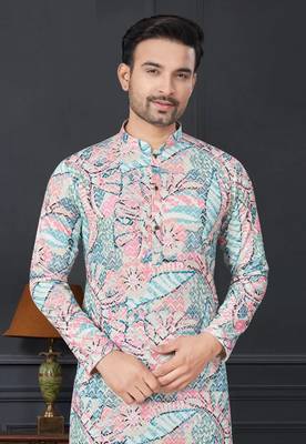 Embroidered kurta pajama for men 2