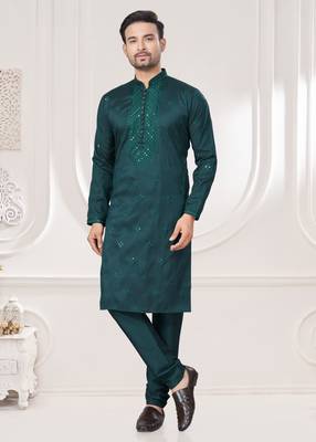 Embroidered kurta pajama for men 1