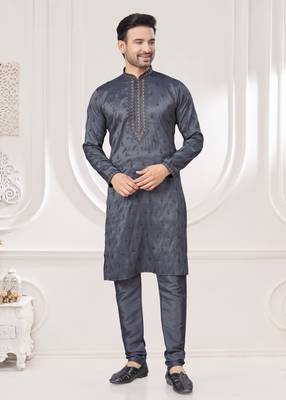 Embroidered kurta pajama for men 1