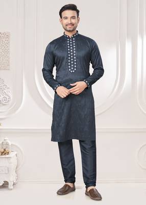 Embroidered kurta pajama for men 1