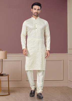 Embroidered kurta pajama for men 1