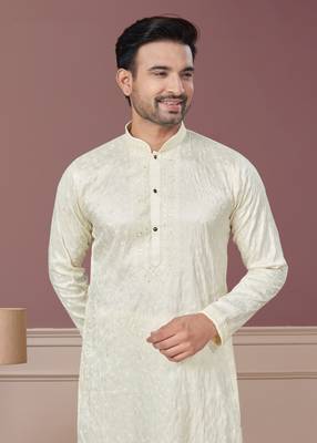 Embroidered kurta pajama for men 2