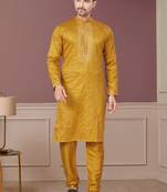 Embroidered kurta pajama for men