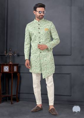 Embroidered kurta pajama for men 2