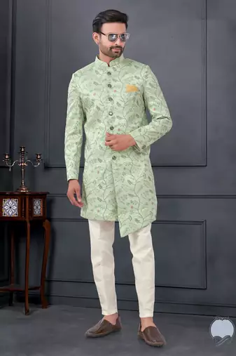 Embroidered kurta pajama for men