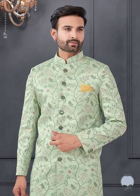 Embroidered kurta pajama for men 3