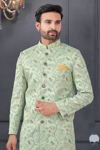 Embroidered kurta pajama for men