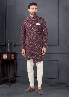 Embroidered kurta pajama for men 1