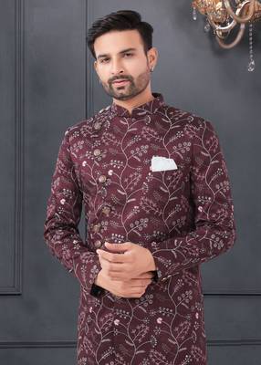 Embroidered kurta pajama for men 2