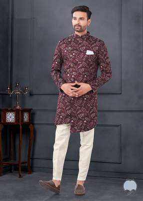Embroidered kurta pajama for men 3