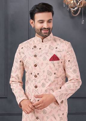 Embroidered kurta pajama for men 2