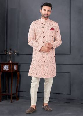 Embroidered kurta pajama for men 3