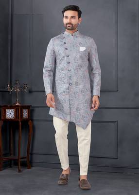 Embroidered kurta pajama for men 3