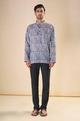 Grey Embroidered short kurta collections 2
