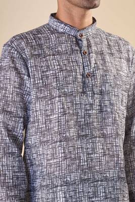Grey Embroidered short kurta collections 4