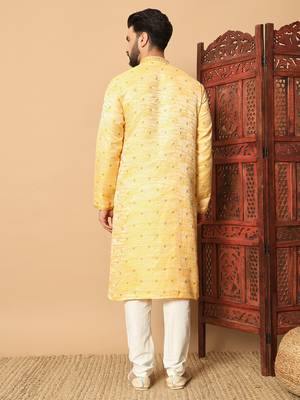 Jecquard with sequins work kurta pajama 4