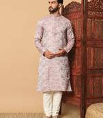 Jecquard with sequins work kurta pajama