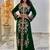 Dark Green color Handmade Moroccan Kaftan with hijjab