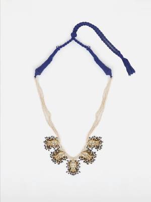 Navy twilight necklace with earring jewellery set 5
