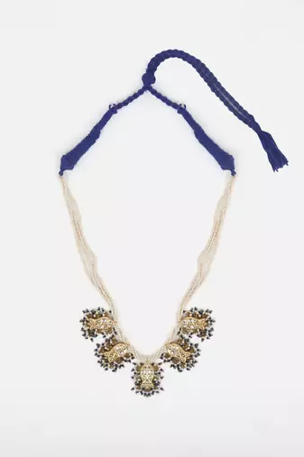 Navy twilight necklace with earring jewellery set