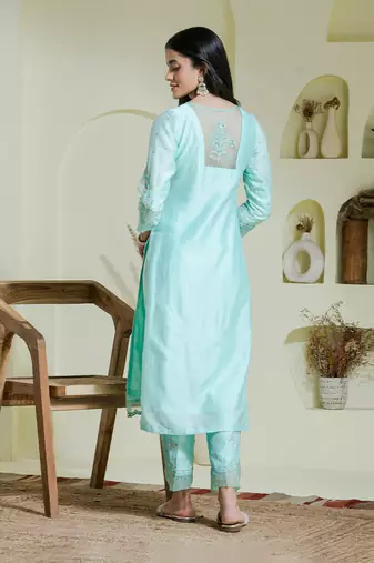 Sea green 2 piece kurta set
