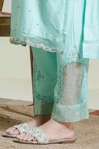 Sea green 2 piece kurta set