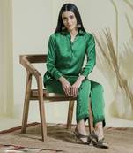 Emarld green embroidered co-ord set