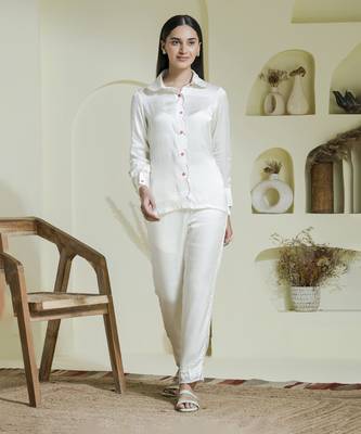 White multi coloured embroidered co-ord set 3