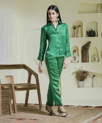 Emarld green embroidered co-ord set 4