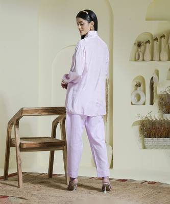 Lilac hand embroidered co-ord set 5