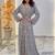 Grey color Handmade Moroccan Kaftan with hijjab
