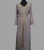 Grey Georgette Zari Work Kaftan