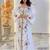 Off-White color Handmade Moroccan Kaftan with hijjab