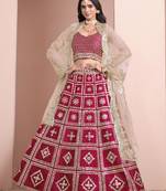 Red Art Silk Designer Lehenga With Blouse