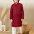 Boys designer chikankari & sequinned maroon kurta