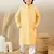 Premium cotton chikankari embroidered yellow kurta