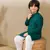 stylish chikankari embroidered deep green kurta for boys