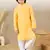 premium cotton yellow kurta for boys