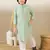 Stylish chikankari embroidered green kurta set