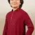 Boys designer chikankari & sequinned maroon kurta set