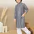 printed grey kurta set with sequins